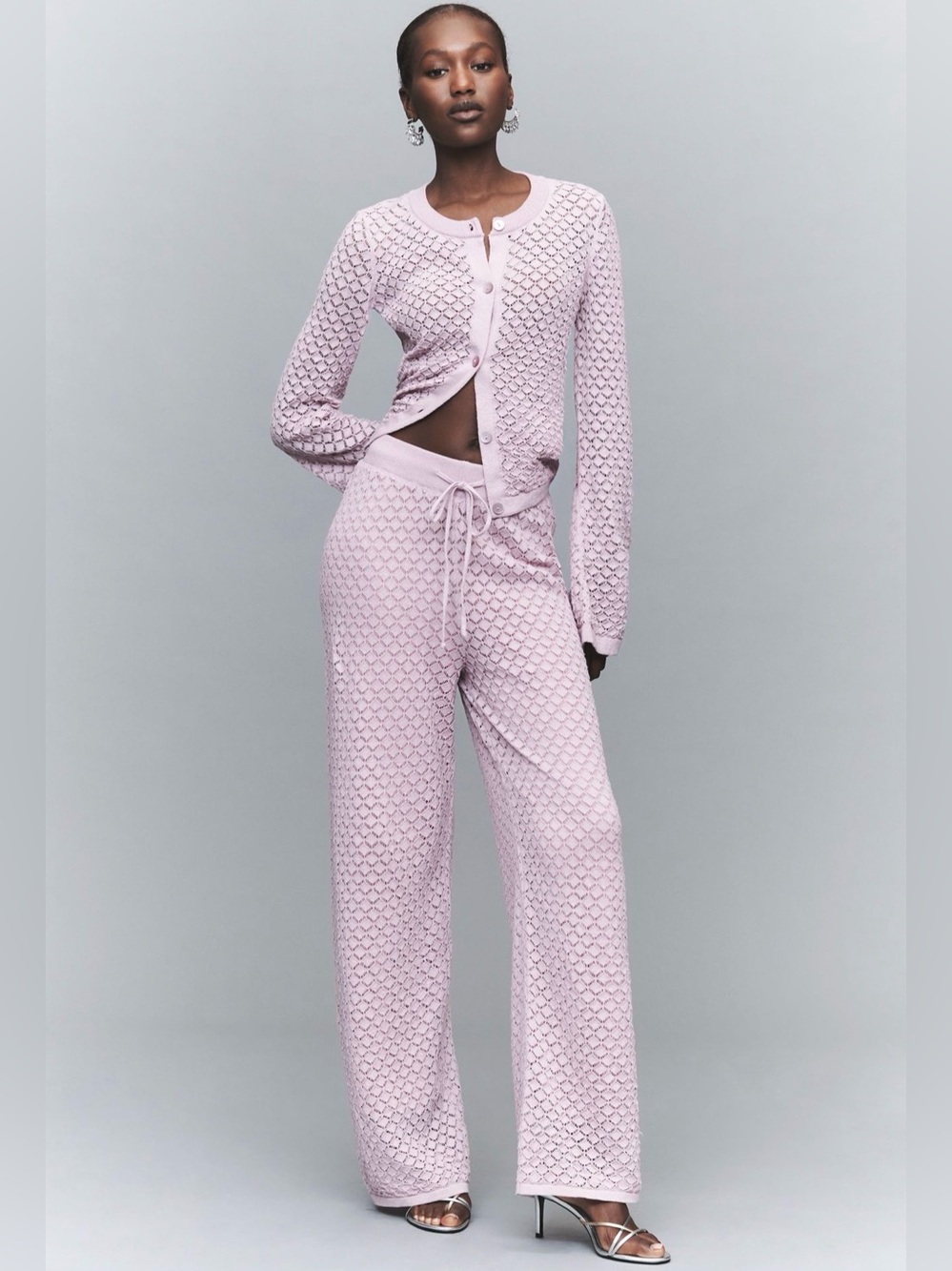 Anthropologie Knit 2 Piece Set in Dusty Violet